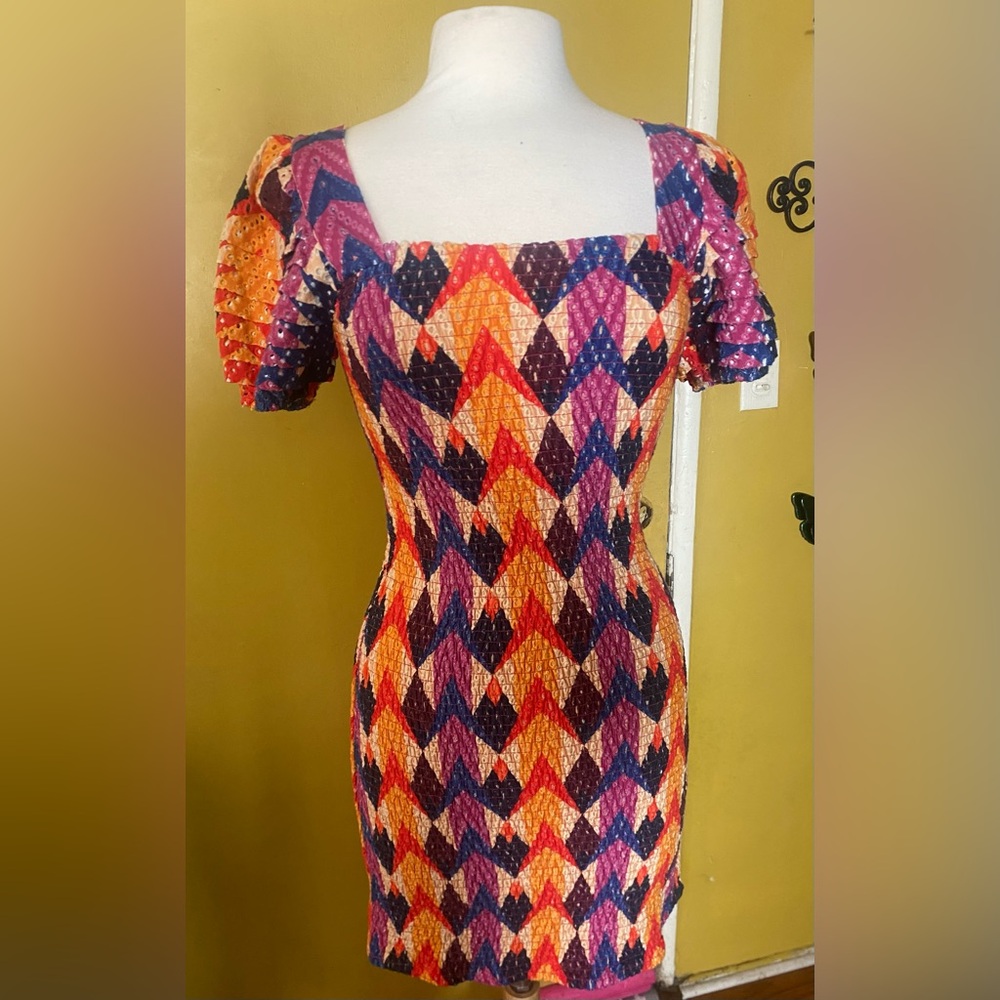 FARM rio lindeza grafica mini dress - Picture 3 of 7